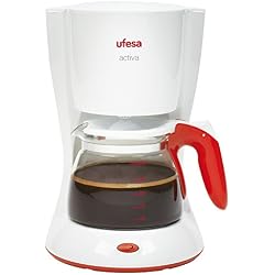 Ufesa - CG7223 - Cafetière filtre, 1000 watts, Rouge/Blanc/Transparent