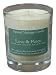 Produktbild Massage Kerze LOVE & PEACE (Liebe & Frieden) mit Ölen aus Citrus Lemon, Geranium, Patchouli und Orange, hergestellt aus 100% Pflanzenwachs im recyceltem Glas