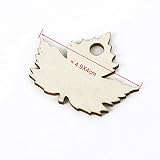 25tlg Ahorn Maple Leaf Form Holz Anhänger Geschenkanhänger Namenskarte Basteln Hochzeit Party Deko Selbstgestalten - 3