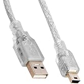 S-link SL-UK55 Usb2.0 5m Şeffaf Usb AM/Mini 5pin Kablo