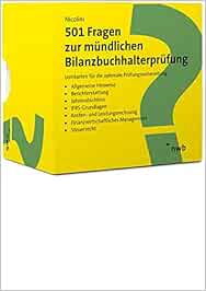 501 Fragen Zur Mundlichen Bilanzbuchhalterprufung Lernkarten Fur Die Optimale Prufungsvorbereitung Amazon De Hans J Nicolini Bucher