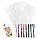Produktbild Klar cellophone Taschen, yotako 325 PCS Klar behandeln Taschen, Party Favor Geschenktüten mit 360 pcs Twist Bindungen 8 Farben für Lollipop Kuchen Pop candy Buffet Schokolade Cookie Hochzeit Netzteil (12,2 x 24,9 cm)