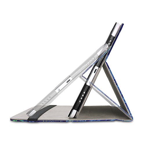 Infiland Samsung Galaxy Tab A 9.7 Hülle Case -Slim Fit Folio PU-lederne dünne Kunstleder Schutzhülle Cover Tasche für Samsung Galaxy Tab A 9.7 T550N/ T555N 24,6 cm (9,7 Zoll) WiFi/LTE Tablet-PC (mit Auto Schlaf / Wach Funktion)(Sterne) - 6