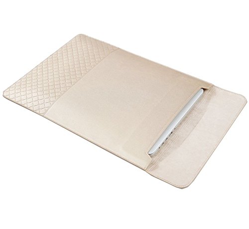 WIWU Ultra-dünne Umschlag Stil PU Leder Schutzhülle Laptop Handtasche für Macbook Air 11,6 / Pro Retina 12 Zoll / Laptops / Notizbuch Slim Schutz Hülle Tasche mit Maus Pad (Golden, 12 Zoll) - 8