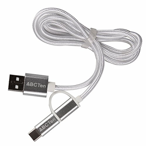 ABCTen 2in1 Highspeed USB C und Micro USB Ladekabel u Datenkabel Beide Android Gerät und andere Typ C Geräte für Samsung Huawei Xiaomi Nokia Meizu etc - 4