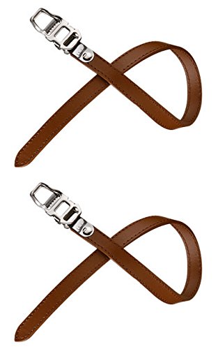 2x Correas Retro de Piel Legitima para Calapie Calapies de Bicicleta C