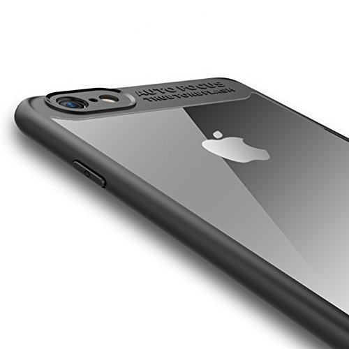 iPhone 6S Back Cover LEMCAS Autofocus Transparent Back Cover with Soft TPU Bumper Cover for Apple iPhone 6 / 6S - RED