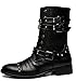 Produktbild Retro Nieten Martin Stiefel Leder Herren Stiefel Herrenschuhe Arbeitsschuhe,Black1-43