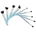 douself® 9PCS Professional Wood Makeup Brush Set Thick + Thin brushes Cosmetic Tools Kit Blue