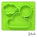Price comparison product image Jatedo Feeding Bowl and Place Mat Silicone 2 in 1 for your baby or toddler (35 x 30 cm, Green) | BPA, PVC & Phthalates | Non-Slip with Extra Strong Adhesive Effect