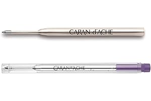 CARAN D'ACHE Caran d’Ache – Recambio Goliath para Bolígrafos Ballpoint Pen 849 con Punta de Acero Inoxidable Media M (Violeta)
