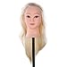 Anself Dummy Model Long Hair Hairdressing Training Head Mannequin Cut for Salon Practice with Clamp