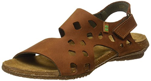 El Naturalista N5061 Pleasant Wakataua, Sandalias con Punta Abierta para Mujer, Marrón (Wood Wood), 39 EU