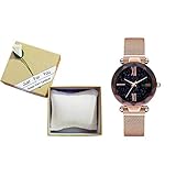 Damenuhr Magnet Uhr Quarz Armbanduhr Uhren Sternenhimmel Vorwahlknopf Diamant Ausschnitt Keine Schnalle Edelstahl Maschen Gurt Uhr mit Magnet Verschluss