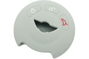 BROVACS Silicone Cover Protector Case Holder Skin Jacket Compatible with MINI Cooper 3 Button Round Smart Remote Key Fob CV9905 Grey