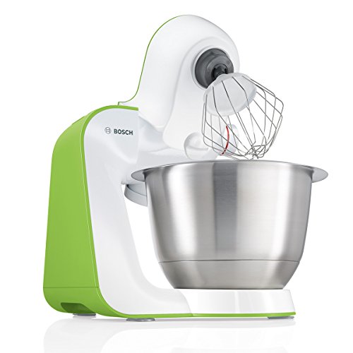 Bosch MUM54G00 Küchenmaschine StartLine, 900 W, 3,9 L Edelstahl-Rührschüssel, 3D Rührsystem, 7 Schaltstufen, weiß / vivid green - 4