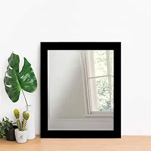 Art Street Decorative Wall Mirror Black Flat Small Size/Looking Glass Inner Size 10 x 12 inch, Outer Size 12 x 14 inch