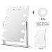 Produktbild ElectriBrite Schminkspiegel mit Beleuchtung - Beleuchtete Kosmetikspiegel mit dimmbaren LED, Hollywood schminktisch Spiegel, Make-up Schminkspiegel,12 x 3W LED-Lampen mit Touch Control - Silber