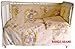 Babies-Island A Long Padded Bumper All Round Cot/Cot Bed 120X60 Cm,140X70 Cm,160X70 Cm - Yellow Teddies On A Moon - Size : 460 cm