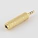 Produktbild Neue Gold, 3,5 mm Klinkenstecker auf 6,35 mm Buchse, Stereo, Mikrofon, Audio Adapter Stecker