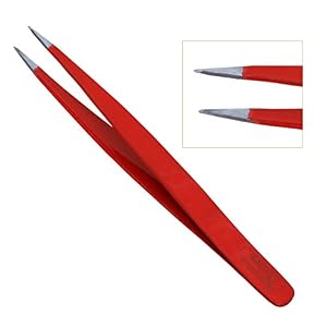 Professional Eyebrow tweezer Pointed plucker hair remover Tweezerette (ORANGE) - Image 8