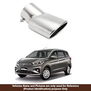 Oshotto Stainless Steel SS-009 Car Exhaust Muffler Silencer Cover Compatible with Maruti Ertiga 2018-2021 (Chrome)