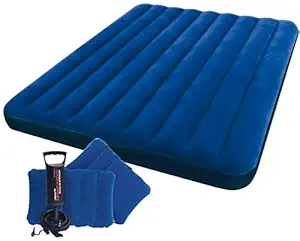 Jilani Classic Downy Airbed Set with 2 Pillows and Manual Hand Pump, Queen Size 80