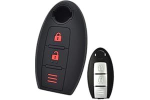 XUKEY Funda de silicona para llave de coche con 3 botones para Nissan Qashqai Pulsar March 370Z Micra Juke Note Tiida Wingroad NV200 Leaf Cube Shell Jacket Protector, para Nissan Qashqai J11