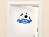 I-love-Wandtattoo ILWT-20-009 Kinderzimmer "Türaufkleber Fußball" mit Name für Jungen