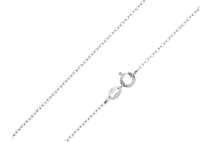 Cooksongold 925 Sterling Silver Necklace Chain, Jewellery Trace Chain, Various Thicknesses, 16"/18"/20"/22"/24"/26"/28"/30", 100% Recycled Sterling Silver