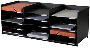 Fast Paper Easy Office Stackable Horizontal Organiser - Black