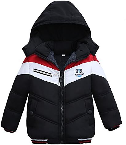 Robemon Boys Coat Thick Padded Kids Jacket Clothes Beige