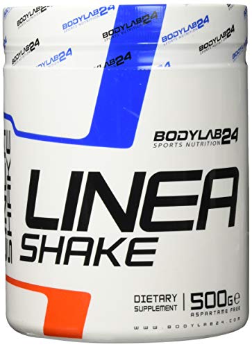 Preisvergleich Produktbild Bodylab24 Linea Diät Shake Erdbeere, proteinreicher Abnehm-Shake für eine Eiweiß-Diät, hochwertiges Casein Milcheiweiß mit L-Carnitin und grünem Tee, 500g Dose.