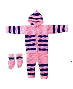 Baby Desire Baby Boy's and Baby Girl's Casual Sweater, Pyjama, Booties (Multicolour, 0-6 Months)