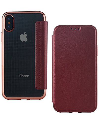 iPhone-X-CaseiPhone-10-Case-Snewill-Slim-PU-Leather-Folio-Flip-Case-with-Card-Slot-Clear-Soft-TPU-Back-Cover-for-Apple-iPhone-X
