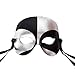 Produktbild Schwarz und Silber Roboter Männer Venezianische faschingsmasken Maskerade maskenball maske herren - Erstklassige Qualität, in Italien gemacht
