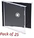 Produktbild MasterStor (25 Stück) 10.4mm Ultra slimline Juwel cd / dvd Fall, einzelnes cd Fall, einzelnes dvd Fall, mit schwarzem Fach