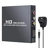 HDMI a HDMI + AV + Jack de 3,5 mm: una entrada HDMI a HDMI y CVBS de salida de audio R/L jack, transmite vídeo y audio simultáneamente, te da la mejor experiencia de visualización.