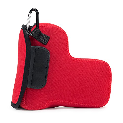 MegaGear MG1114   tui avec Mousqueton en N  opr  ne pour Appareil photo Nikon Coolpix P900 P900S Rouge