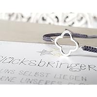 Glücksbringer Armband Geschenk Muttertag Frau Tochter Mutter Damen Geschenknachricht Geschenkbox Schmuckschachtel Schmuckbox Glücksbringerkarte