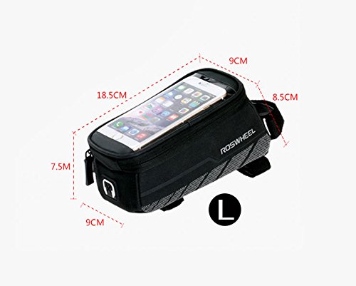 Fahrrad Rahmentaschen, Intsun® Radfahren Rahmentaschen, Wasserabweisende Fahrradtasche , Steuerrohr Taschen Packung, Handy Handyhalterung, Navigation Halterung ,Kopf Schlauchbeutel, Oberrohr Fahrrad Handytasche, Halter Steuerrohr Taschen Packung mit klaren PVC-Schirm und Ein Verlängerungskabel für iphone 6s plus / iphone 6 plus / iphone 6s / iphone 6, 5S / 5 / 5C / 4S / 4, Samsung Galaxy s6 edge/ s6 edge+/S4 / S3 - 4