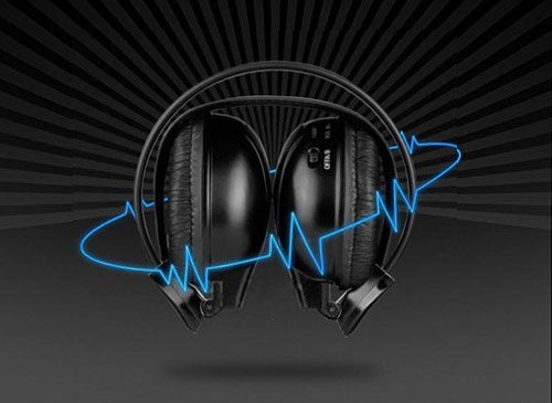 3 Paquete de Dos Canal plegable universal Cabeza IR Auriculares infrarrojos trasero Sistema de entretenimiento inalš¢mbrico Reproductor de DVD Mš®viles Juegos en coche TV Všªdeo Audio Escuchar auriculares