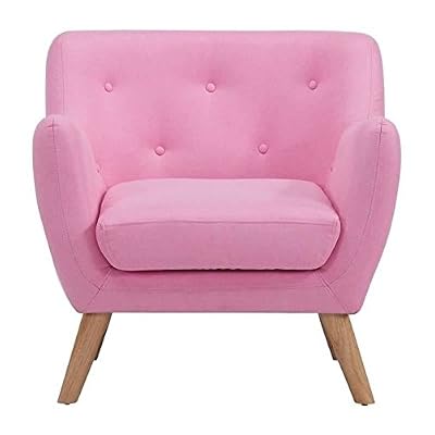 Générique SCANDI Fauteuil scandinave en tissu Rose