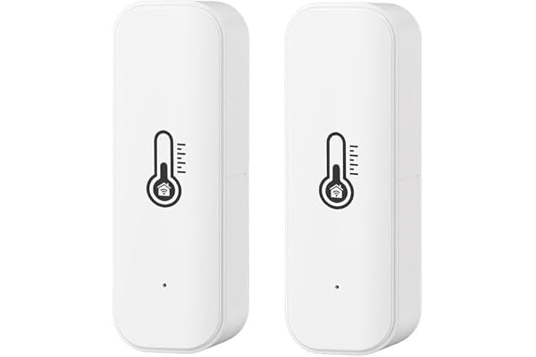 Thermomètre hygromètre WiFi, moniteur intelligent de température ambiante, avec alertes en temps réel, longue durée de vie de la batterie, ABS 72 x 25 x 20 mm (2 pièces Wifi)