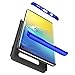 Produktbild Karomenic 360 Grad Hülle + Panzerglas kompatibel mit Samsung Galaxy S10 Hart PC Schutzhülle 3 in 1 Full Body Rundumschutz Stoßfest Ganzkörper Bumper Handyhülle Hardcase Cover,Blau Schwarz