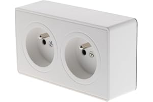 Zenitech Prise Double saillie 2P+T 16A Blanc - Vulco