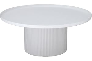 Grafelstein Dekoplateau groß - Kerzenteller, Dekoteller, Ø 25,5cm - Elegantes Design, Ideal für Kerzen & Deko, Vielseitig verwendbar, Metall, weiß