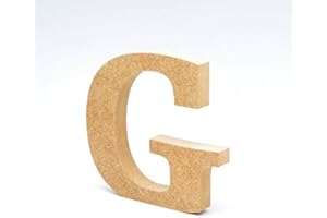 LA LLUNA ALWAYS CREATING Lettres de Bois. Lettres Grands en Bois de 20 cm Haut pour décoration et travaux manuels. Alphabet Complet Disponible (G)
