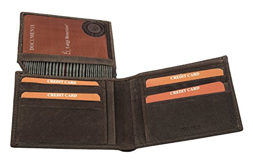 Preisvergleich Produktbild Portemonnaie herren LUIGI BENETTON braun leder KreditKartenhalter A4757