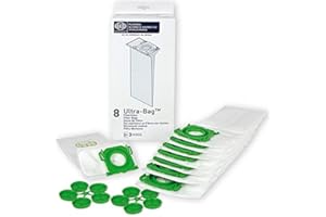 ‎STAUBSAUGERMANUFAKTUR STAUBSAUGERMANUFAKTUR.DE ORIGINAL SEBO 5093ER - 8 Hochwertige Staubsaugerbeutel + Hygienedeckel für Sebo Automatic X/XP, Airbelt C, 370, G - Spezielles Synthetikmaterial - Bestleistung beim Saugen